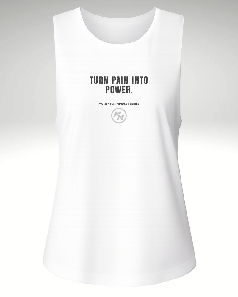 TURN PAIN INTO POWER Tank Top, Front Print