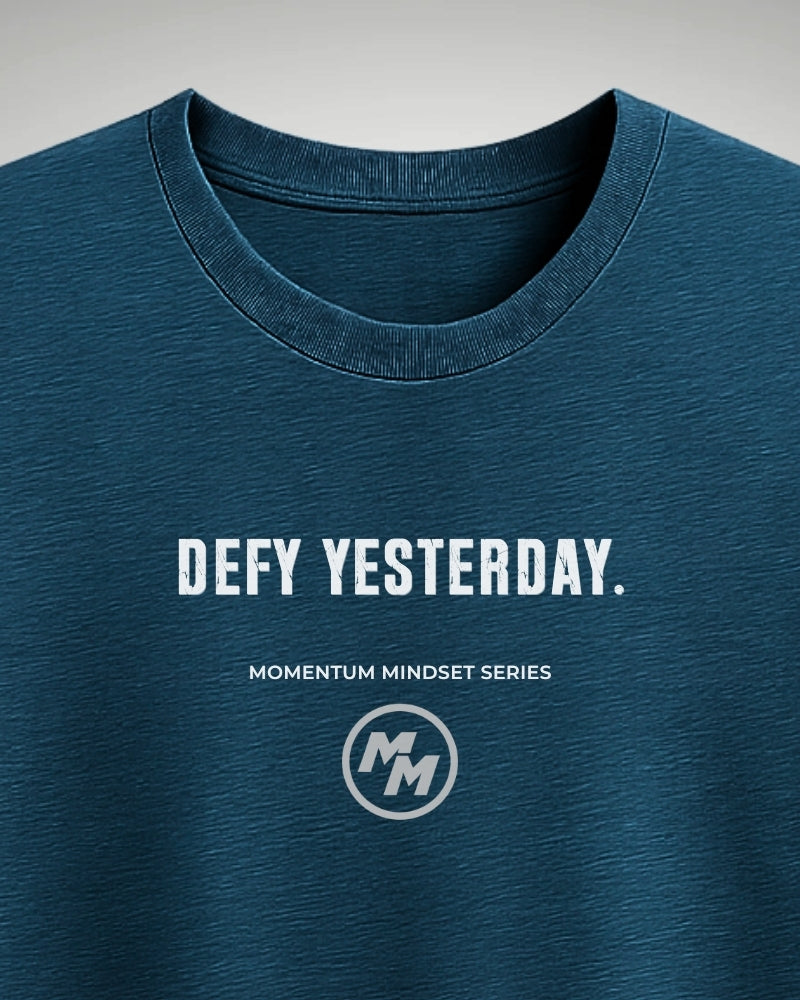 DEFY YESTERDAY  Tee, Front Print