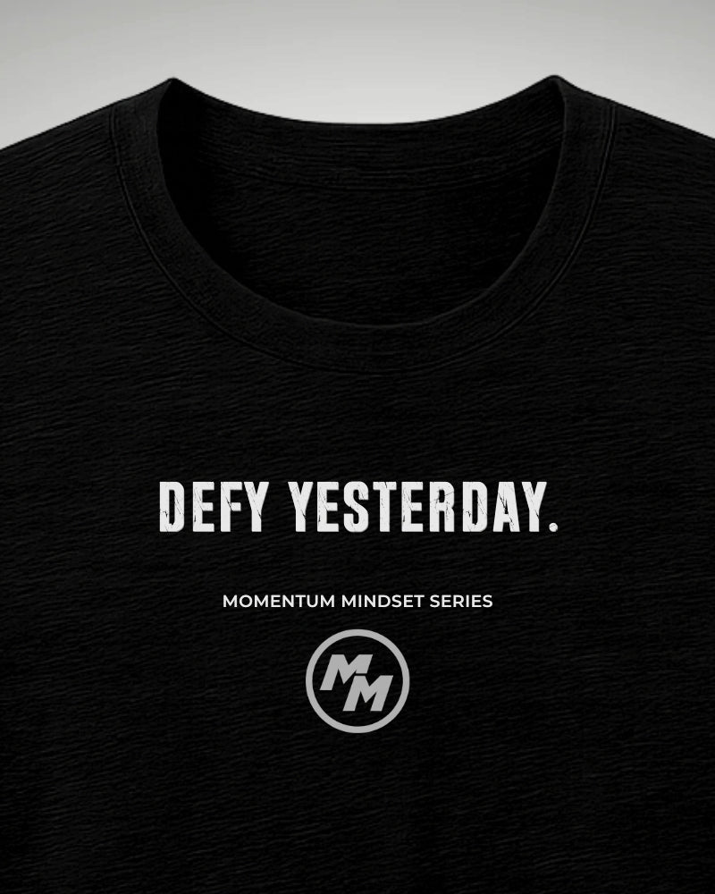 DEFY YESTERDAY  Tee, Front Print