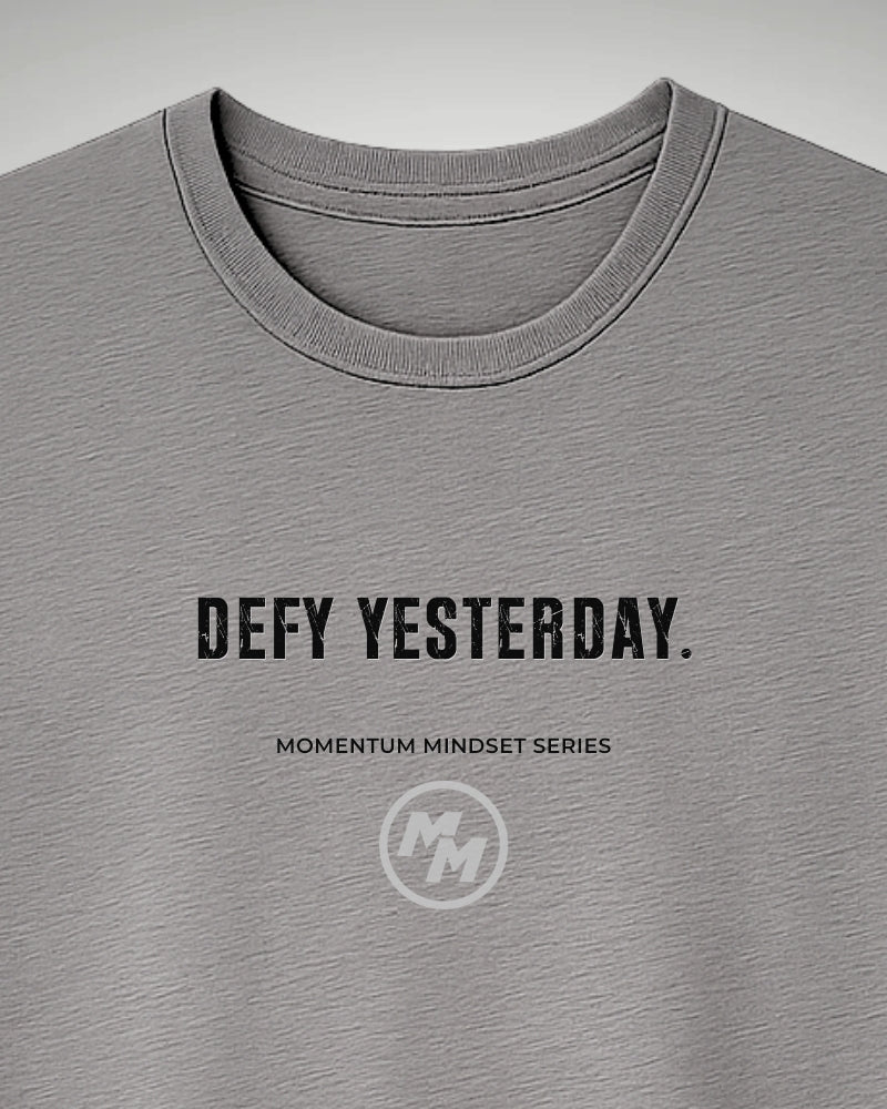 DEFY YESTERDAY  Tee, Front Print